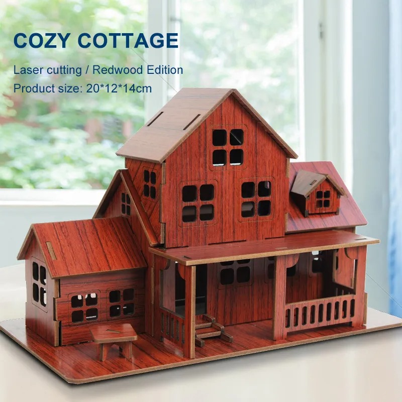 Jigsaw Puzzle Adult - 3D Wooden Puzzle Model GamesCozy Cottage