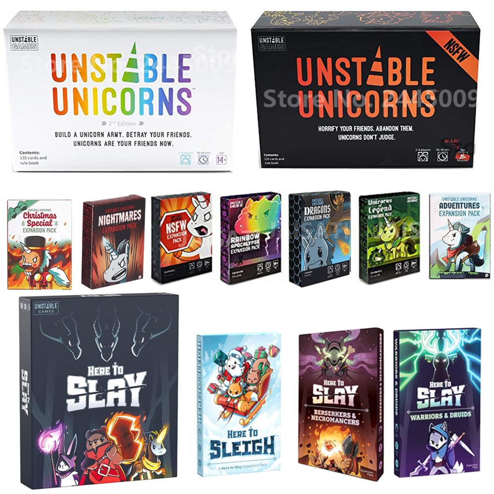 Board Game Exploding Kittens - Unicorns card game Christmas Special Nightmares