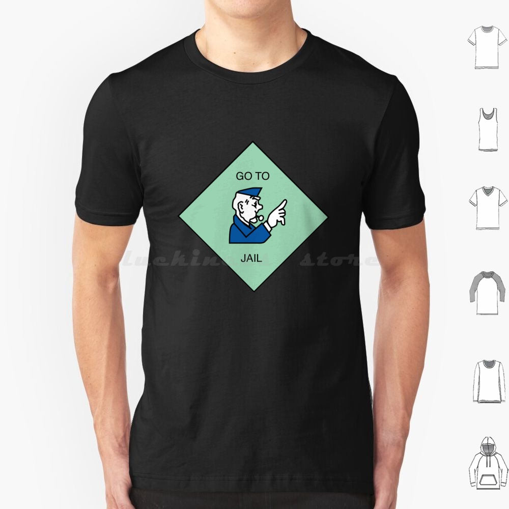 Board Game Print - Go To Jail-T Shirt Cotton Men