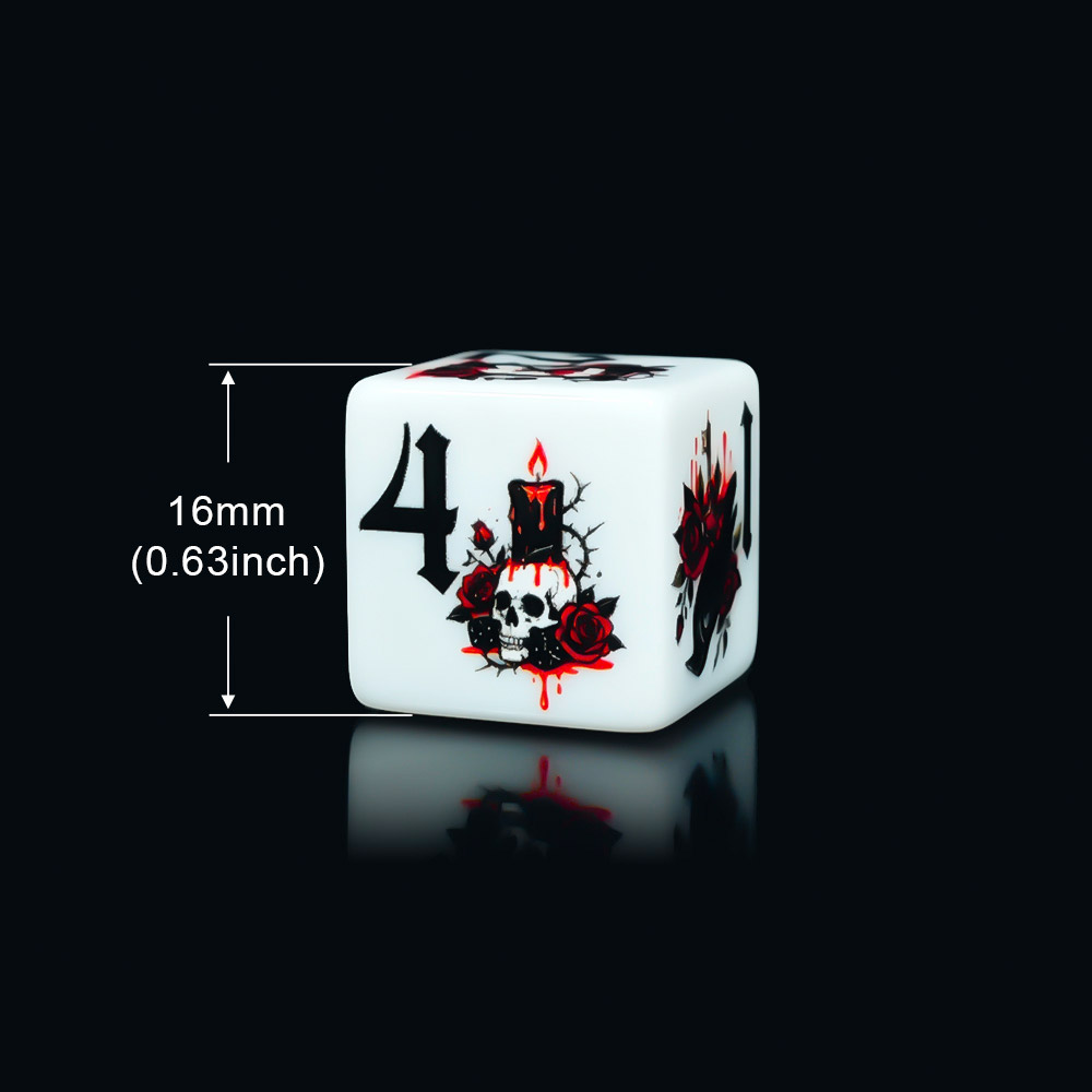 12Pcs Gothic Rose 16MM Printed - огляд і ціна Board Game Print