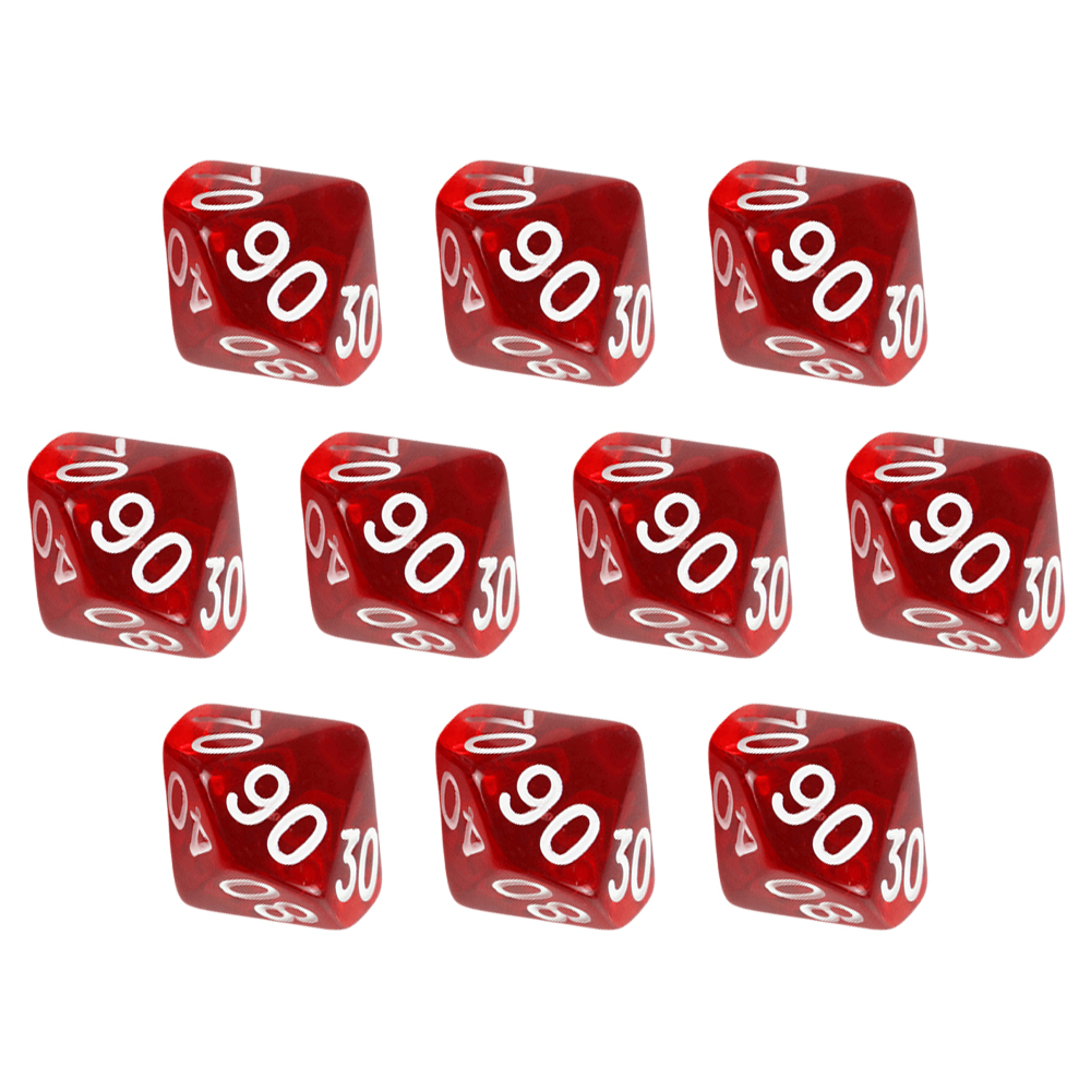 D10(00-90) Dice Set 10pcs Tran - огляд і ціна Board Game Digital