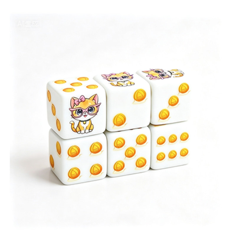 6Pcs Cat Paw Print Polyhedral  - огляд і ціна Board Game Electronic Table