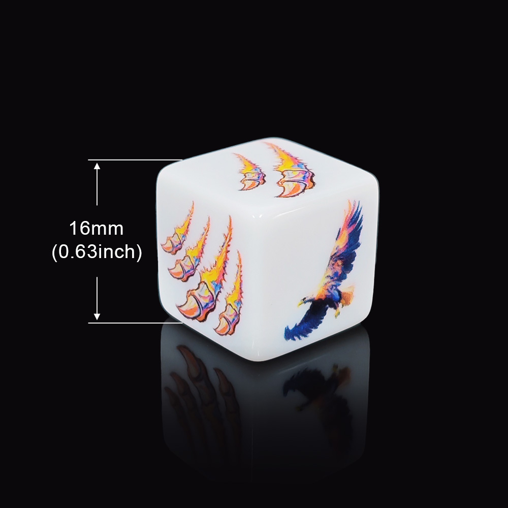 12PCS White Acrylic D6 Dice Se - огляд і ціна Board Game Print