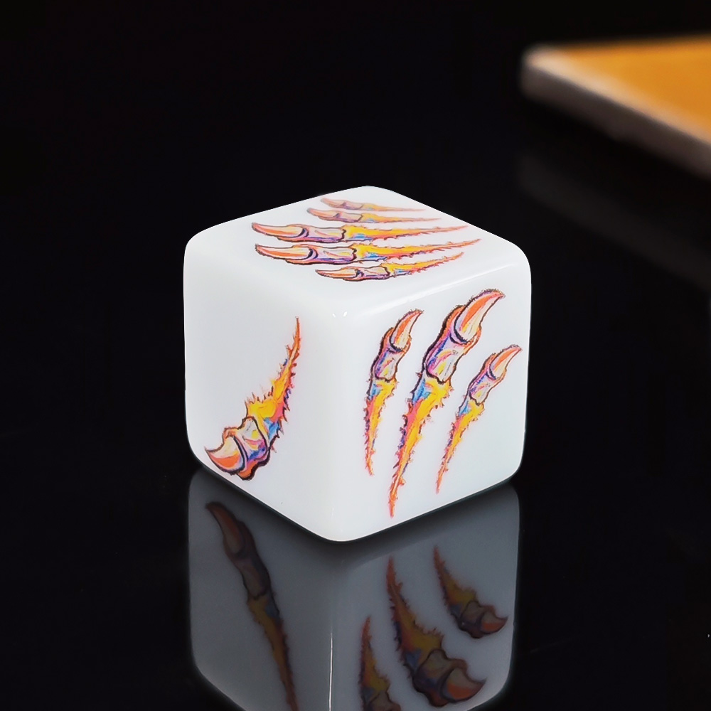 12PCS White Acrylic D6 Dice Se - огляд і ціна Board Game Print