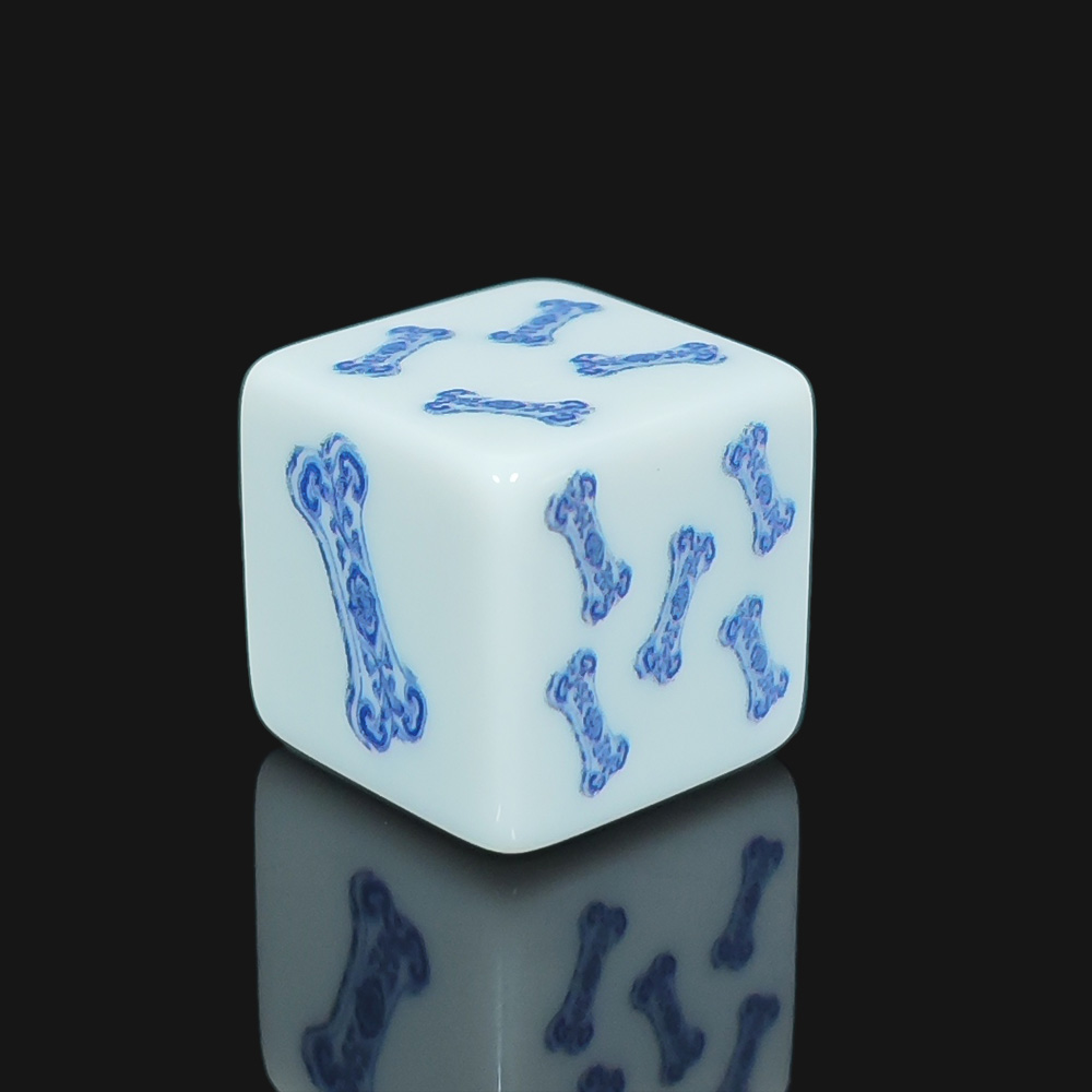 12Pcs 16MM Blue Floral Skull A - огляд і ціна Board Game Print