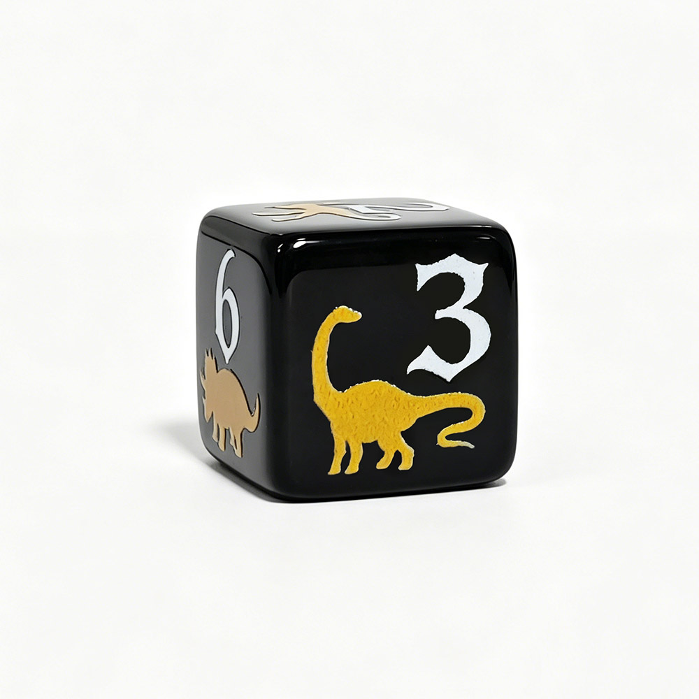 12PCS Black & Yellow Dinosaur  - огляд і ціна Board Game Print