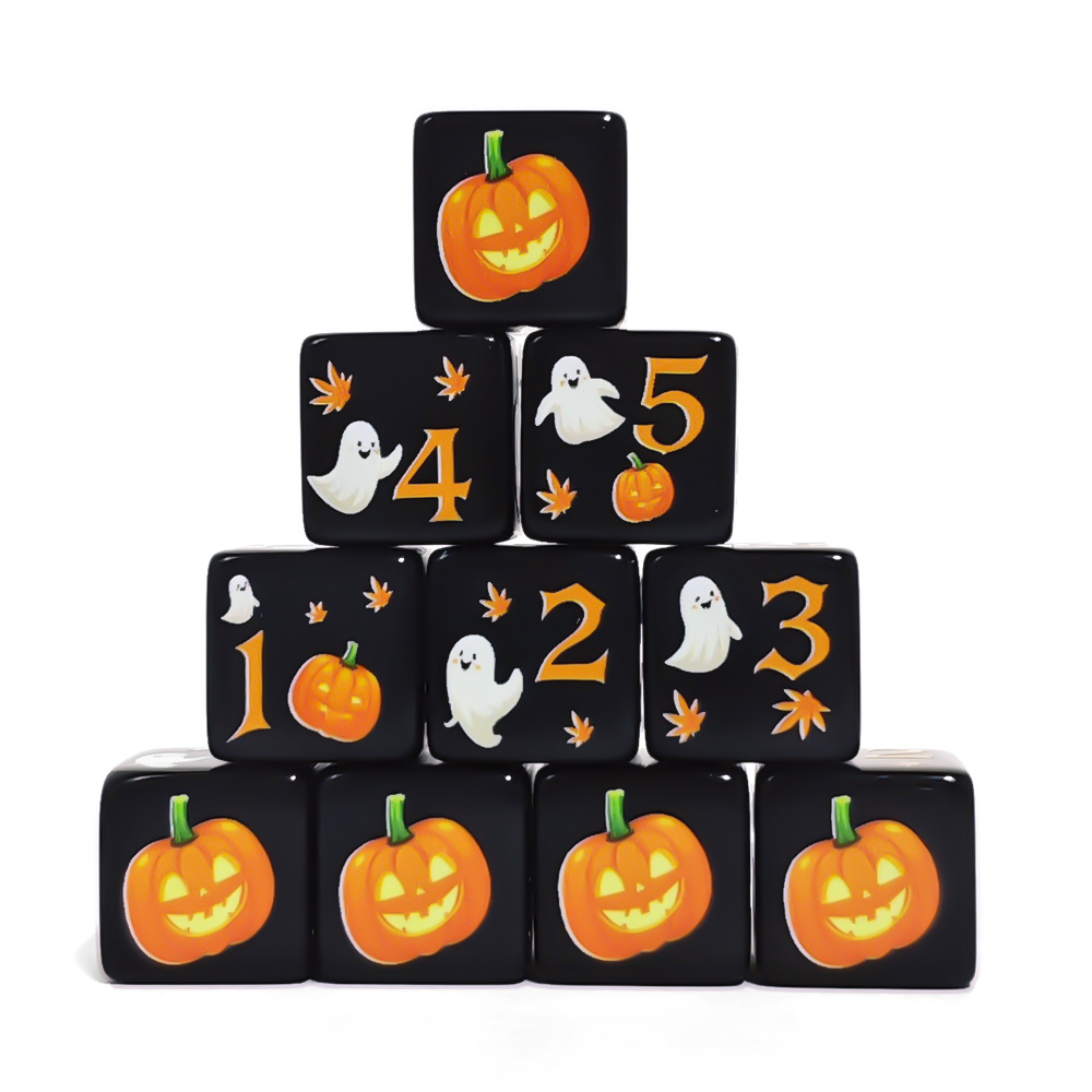 12Pcs 16MM Black Acrylic D6 Di - огляд і ціна Board Game Print