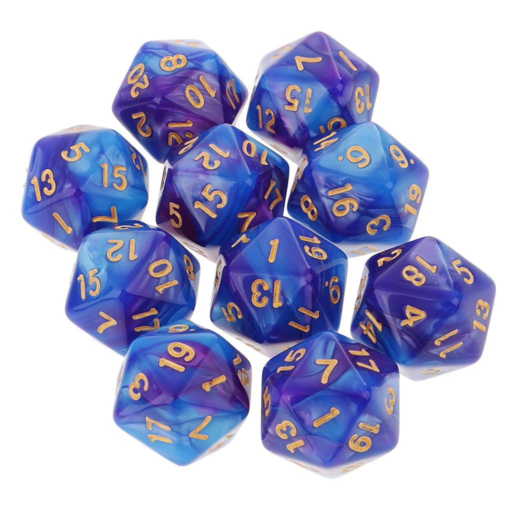 10pcs Polyhedral 20 Sided Dice - огляд і ціна Board Game Electronic Table