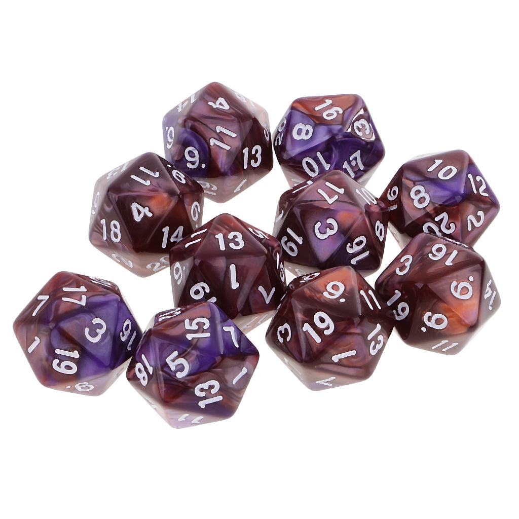 10pcs Polyhedral 20 Sided Dice - огляд і ціна Board Game Electronic Table