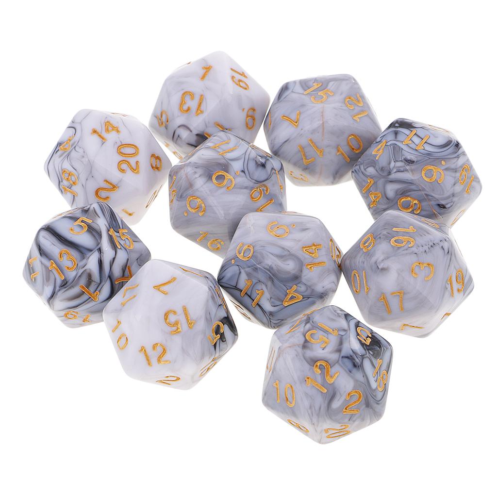 10pcs Polyhedral 20 Sided Dice - огляд і ціна Board Game Electronic Table