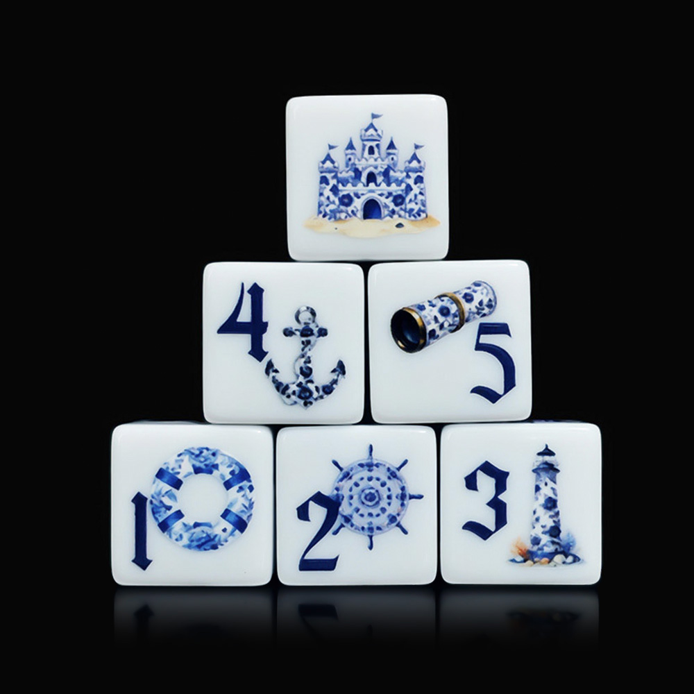 12Pcs Blue Nautical 16MM Print - огляд і ціна Board Game Print