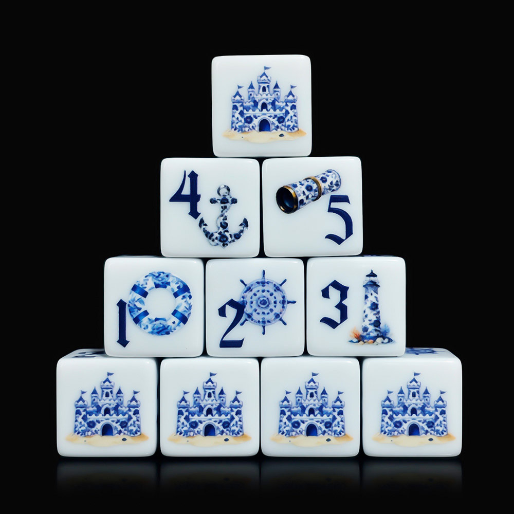 12Pcs Blue Nautical 16MM Print - огляд і ціна Board Game Print
