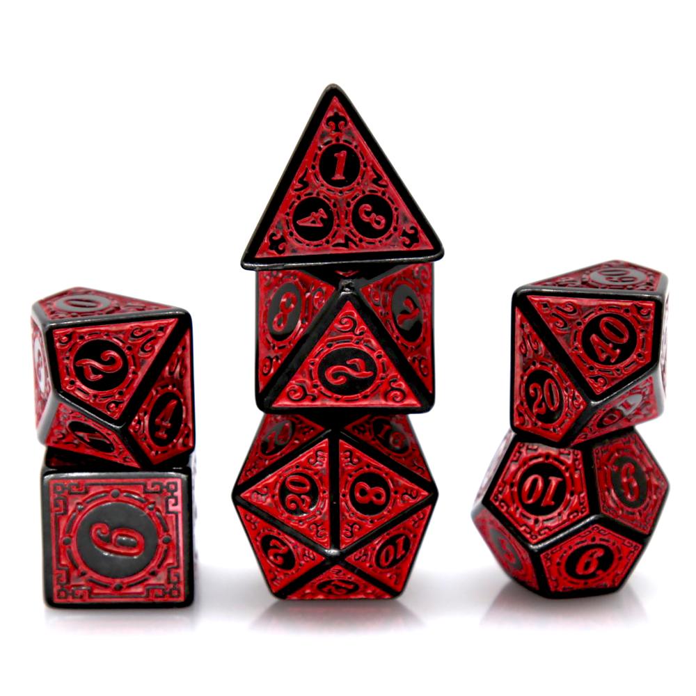 7Pcs Black Red Acrylic Polyhed - огляд і ціна Board Game Electronic Table