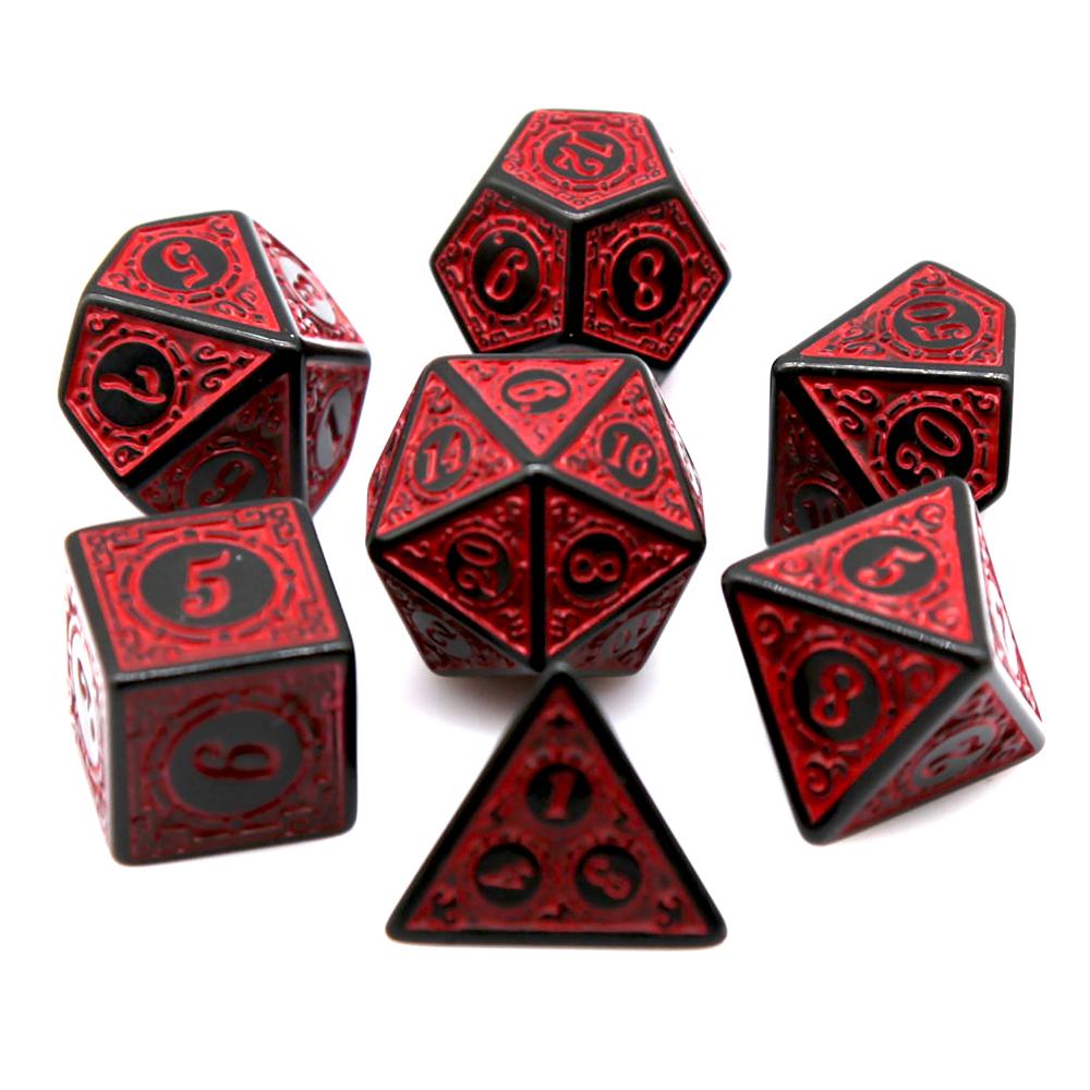 7Pcs Black Red Acrylic Polyhed - огляд і ціна Board Game Electronic Table