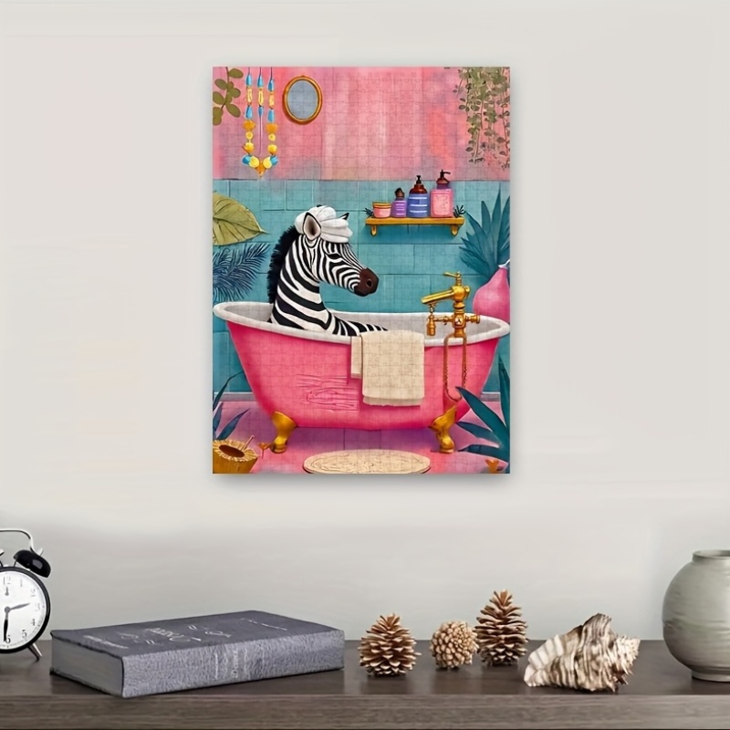 1000pcs Zebra in Bubble Bath J - огляд і ціна Jigsaw Puzzle Adult